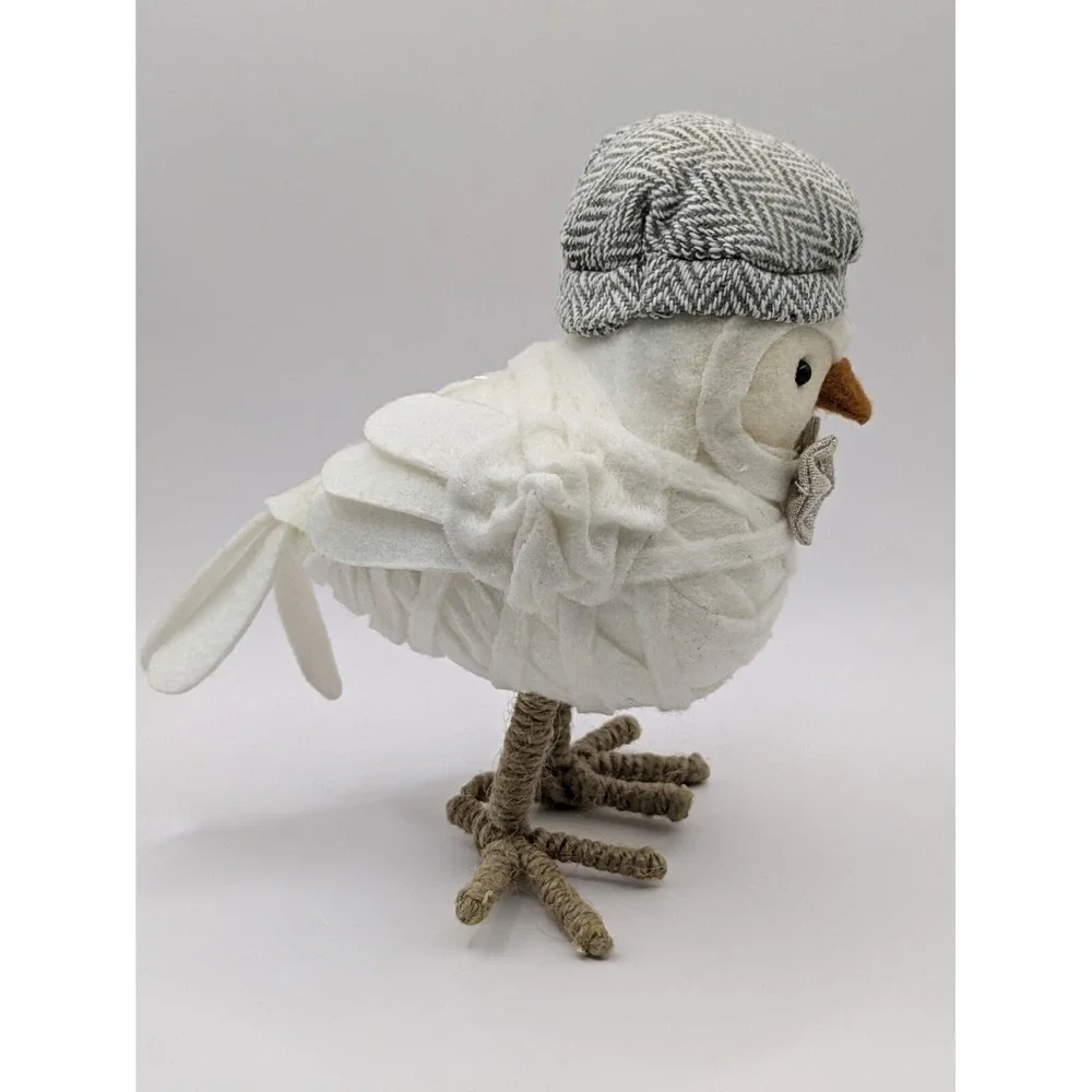 2015 Target Spritz Feathery Friend Bird White Tweed‎ Hat Bowtie